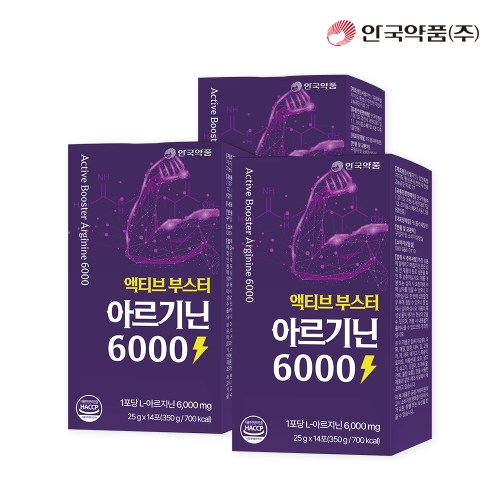  안국약품 액티브 부스터 아르기닌 젤리 6000 14포 [3개]
