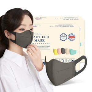 국산 새부리형 일회용 EU마스크 성인용 차콜 100매