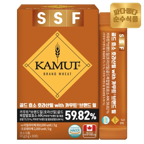 순수식품 골드 효소 호라산밀 카무트 브랜드 밀 3g 30포이미지입니다. 누르면 해당 게시물로 새창이동합니다.