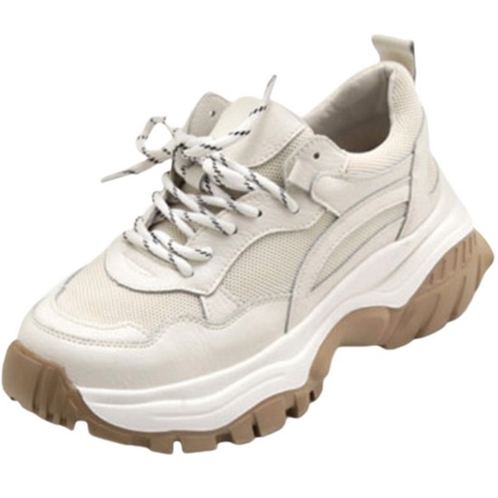 크루즈 천연가죽 키높이 스니커즈