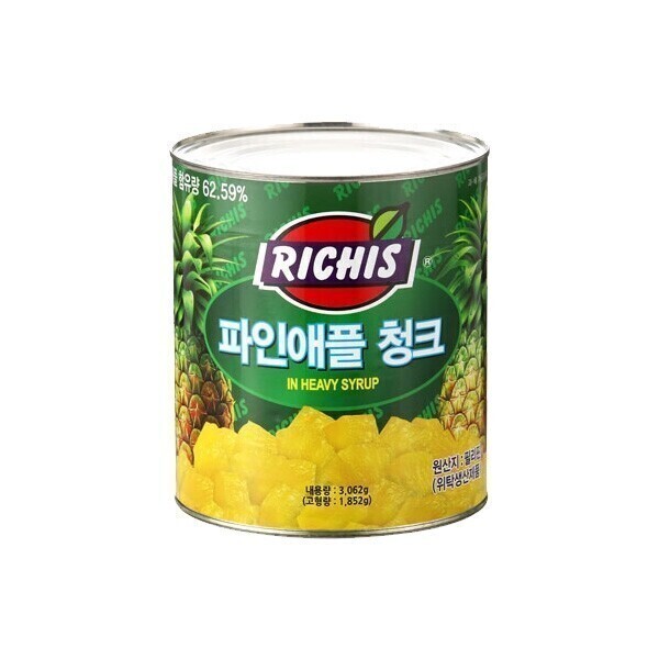 동서식품 리치스 파인애플 청크 3kg (6개)