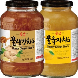 꽃샘식품 꽃샘 꿀유자차 1kg+꿀생강차 1kg_이미지