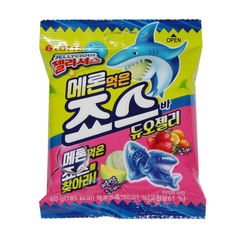 롯데 롯데 젤리셔스 메론먹은 죠스바 듀오젤리 60g_이미지