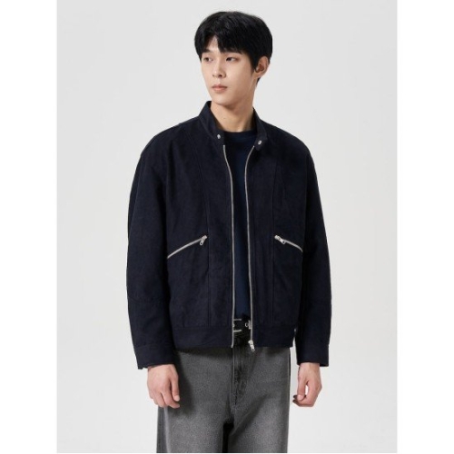 삼성물산 에잇세컨즈 페이크 스웨이드 레이서 재킷 네이비_42493ZLY2R