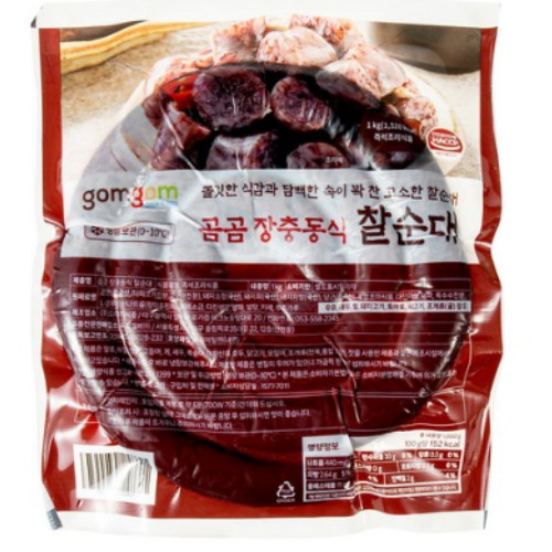 곰곰 장충동식 찰순대 1kg이미지입니다. 누르면 해당 게시물로 새창이동합니다.