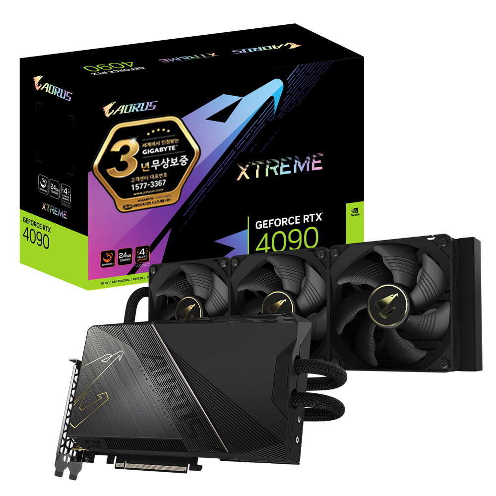GIGABYTE AORUS 지포스 RTX 4090 XTREME 워터포스 D6X 24GB 제이씨현_이미지