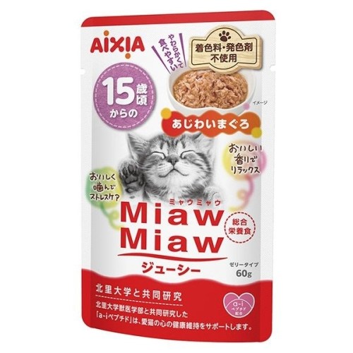 아이시아 먀우먀우 쥬시 노묘용 파우치 MJ-14 70g (12개)_이미지