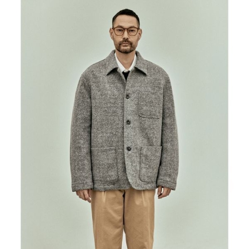 DIEMS 울패딩 초어 자켓_그레이 오버핏 _DJAWA62OSG