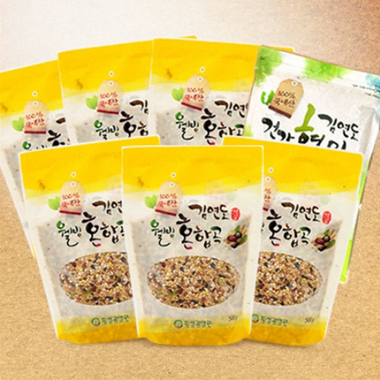 횡성광명원 김연도 웰빙혼합곡 500g x 6개 + 현미 600g