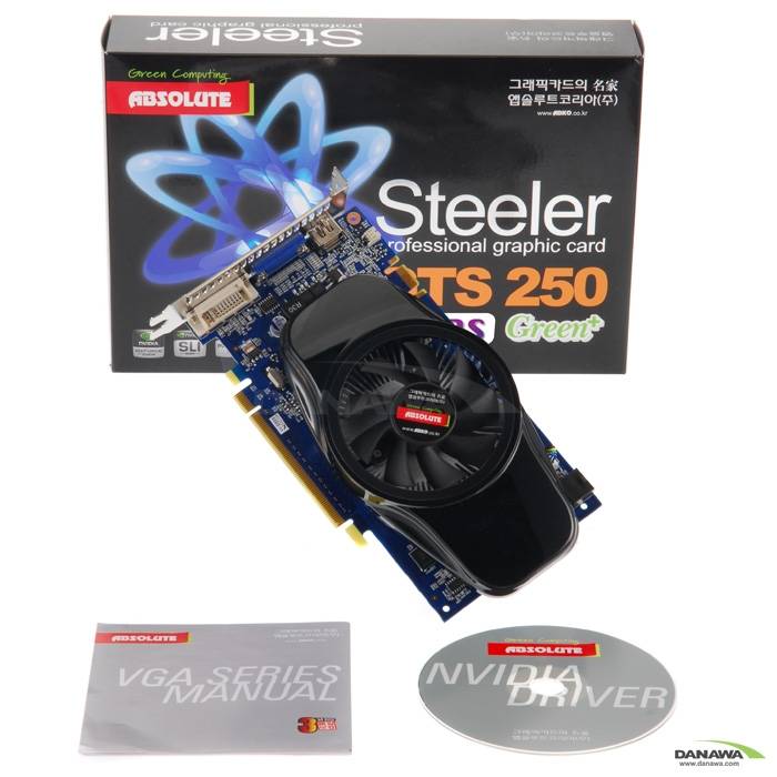 앱코 지포스 GTS250 Steeler Green+ 512MB AURAS_이미지
