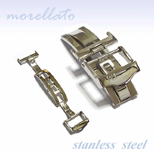 모렐라또 BUCKLE14MM  T02   실버 나비 버클 +   가죽 시계줄 끈길이_이미지