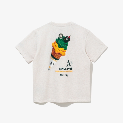 뉴에라 오클랜드 아이스크림 티셔츠 오트밀 14310275_이미지