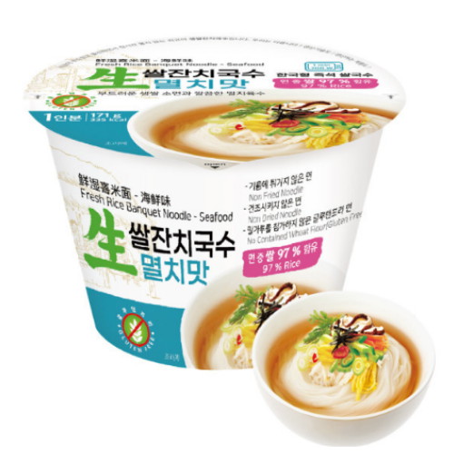 한국면가 생 쌀잔치국수 멸치맛 171g