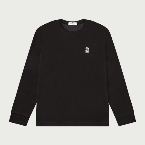 행텐 남성 프론트 스몰 베니 롱슬리브 티셔츠_100 10530-031-602-45_이미지