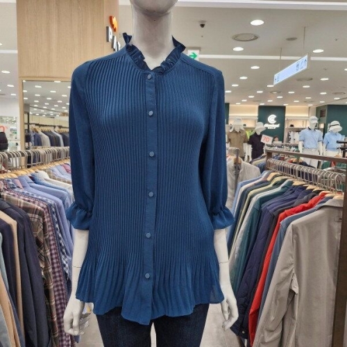 PAT 패플 여성 수입 솔리드 주름 블라우스/1J625099 840_IC_이미지