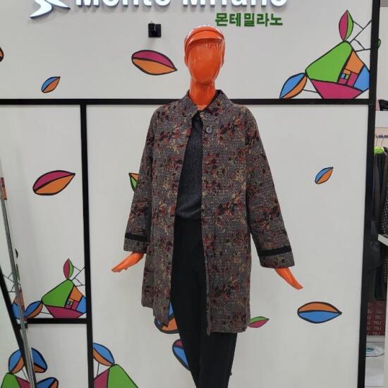 몬테밀라노 차이나 꽃나염 패딩 코트 XK212C2685_이미지