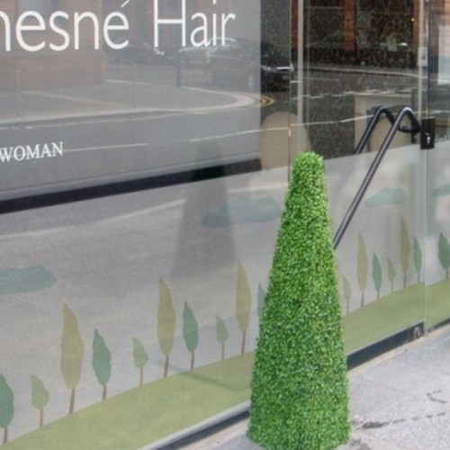 무점착 글라스 시트지 푸르른나무가있는산책길 ig162m