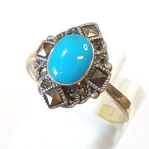 실버925 터키석 합성석 반지240410-20