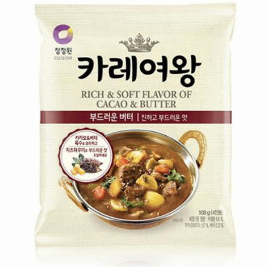 대상 청정원 카레여왕 부드러운 버터 진하고 부드러운맛 108g (6개)_이미지