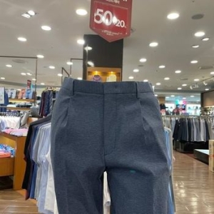  트레몰로 인디안 봄 여름 워셔블 밑위 긴 스판 줄무늬 원턱 바지 XM24