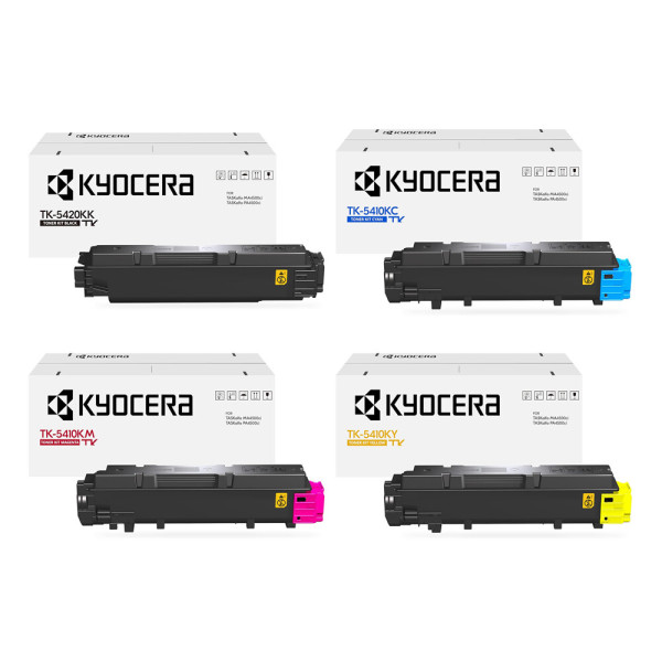 Kyocera 정품 TK-5420KK, TK-5410KC, TK-5410KM, TK-5410KY 4색 세트_이미지