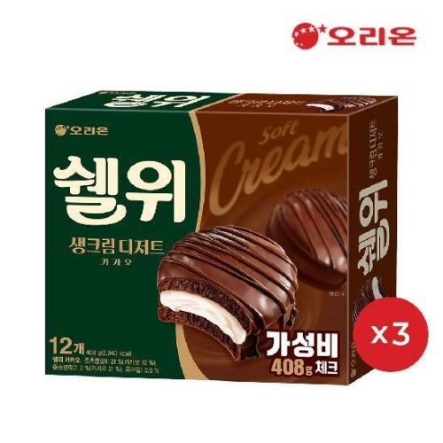 오리온 쉘위 카카오 408g (3개)_이미지