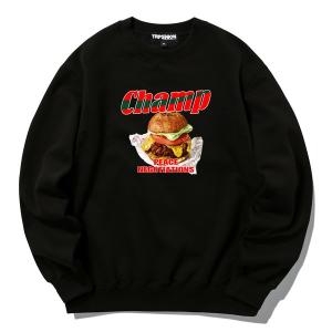 트립션 트립션  CHAMP BURGER 크루넥 블랙 _TRIP20CNBLK039