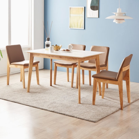 동서가구 바루키 세라믹 식탁 1200 (의자4개)_이미지