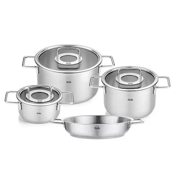 <b>휘슬러</b> 퓨어 글라스 쿡웨어 세트 7P (스튜팟16,20,24+서빙팬24)