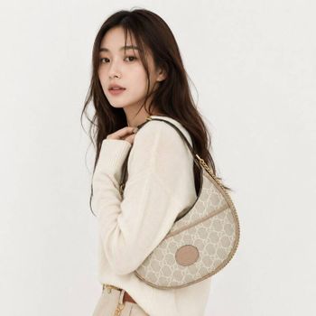 GG 하프문 미니 호보백 베이지 화이트 157979301