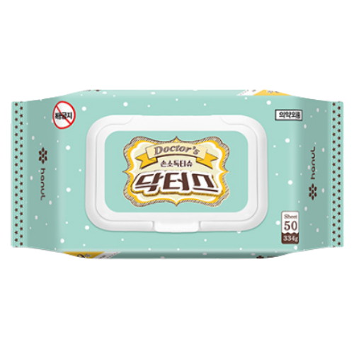 한울생약 닥터스 손소독티슈 캡형 50매 (10팩)