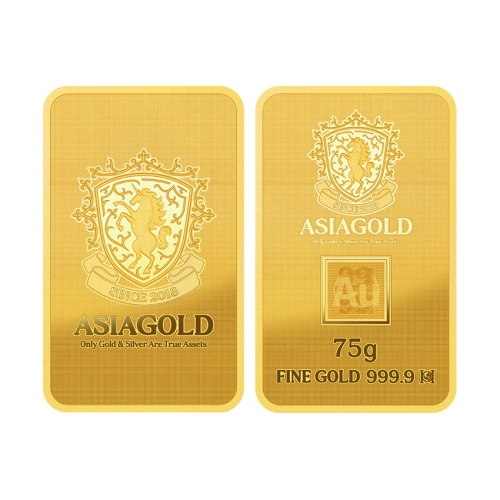 아시아골드 잠상 프레스 골드바 75g (1개)