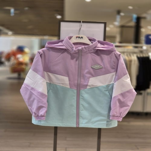 휠라키즈 FILA KIDS FK2JKG3301X FP 스트레치 컬러블럭 바람막이