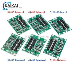 3S 4s 40A 60A 리튬 이온 리튬 배터리 충전기 보호 보드 18650 BMS 드릴 모터 11.1V 12.6V14.8V 1..