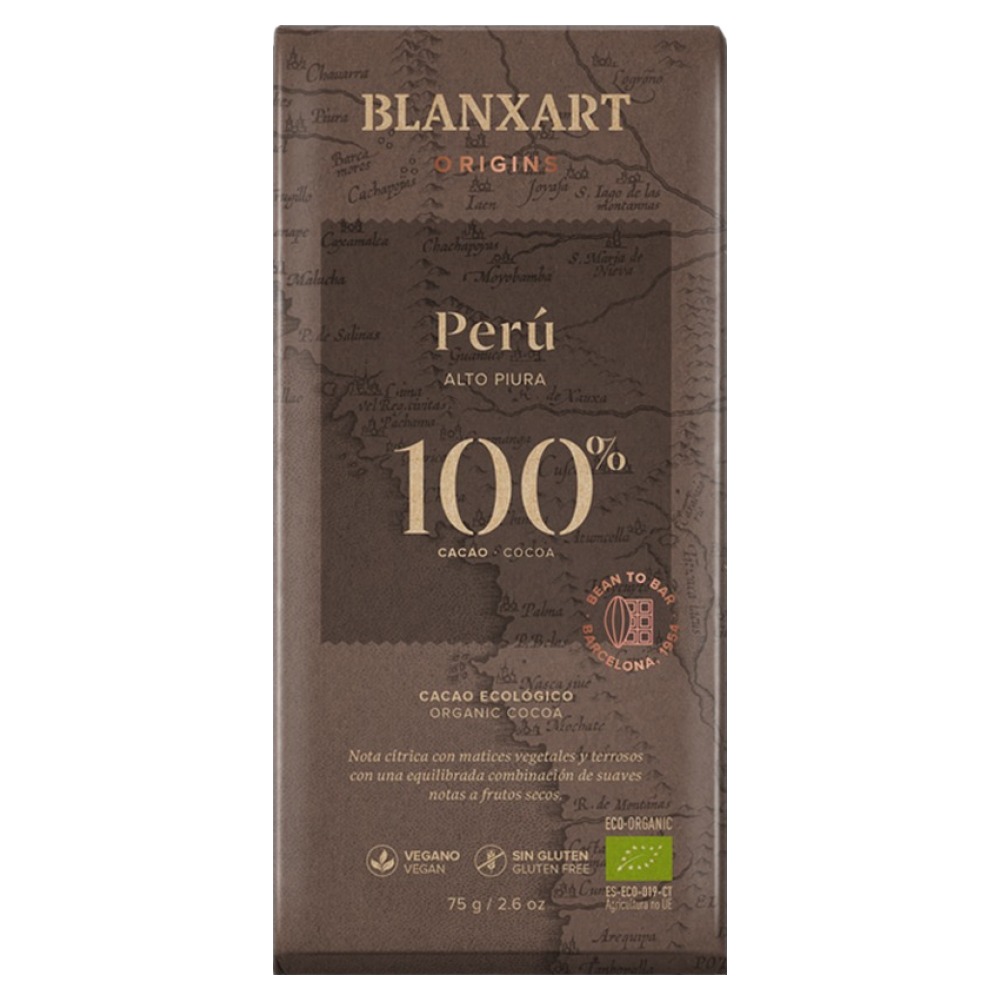  블랑사르트 유기농 다크 100% 빈투바 초콜릿 75g [1개]