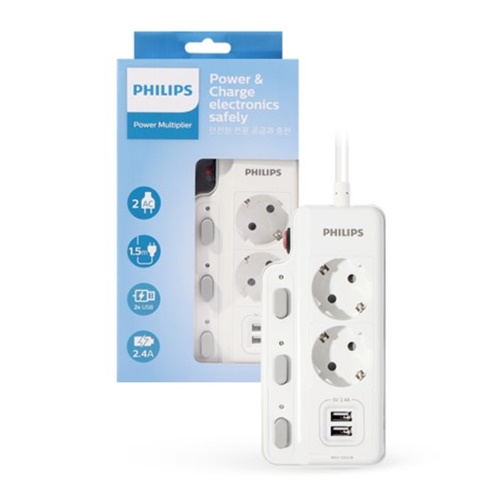 2구 16A 개별스위치 USB 고용량 멀티탭