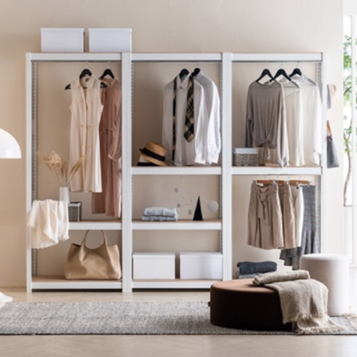 홈던트하우스 조립식 철제 3단 시스템 행거 1000x500 (행거봉 2개, 높이 90cm)_이미지