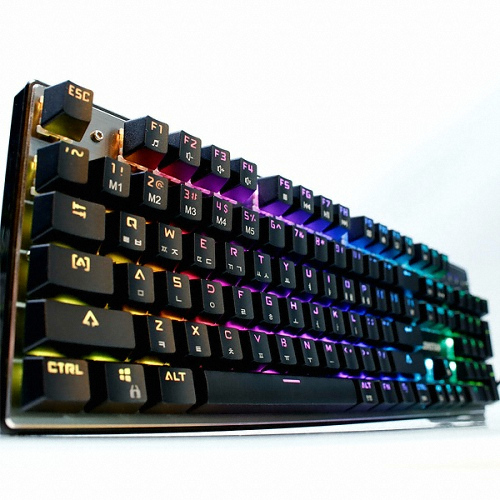 몬스타 데빌스킬 MK104 RGB 매크로 게이밍 (실리콘 링 포함, 청축)_이미지