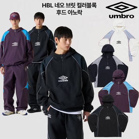 엄브로 네오 브릿 컬러블록 후드 아노락 UR124CWT23