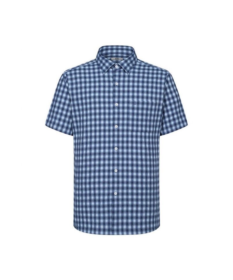 닥스 SHIRTS 린넨혼방 이지케어 스몰체크 스트레치 반팔셔츠_DLS1SHCS104N1 DLS1SHCS104N1 286197 110_이미지