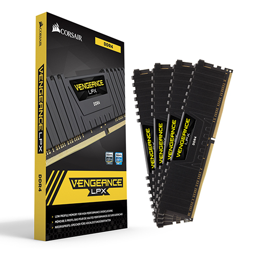 CORSAIR DDR4-3600 CL18 VENGEANCE LPX BLACK 패키지 (64GB(16Gx4))_이미지
