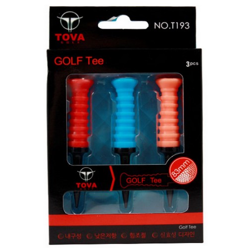 토바 비거리업 실리콘 기능성 티꽂이 T193 골프티 롱티 83mm (3개)