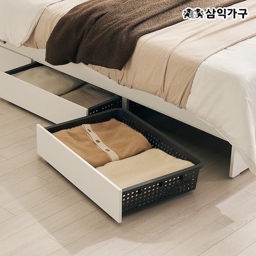 삼익가구 데이슨 3단 수납 LED침대 Q (매트별도)_이미지