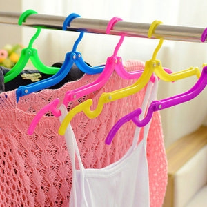 매직 접이식 2단 옷걸이