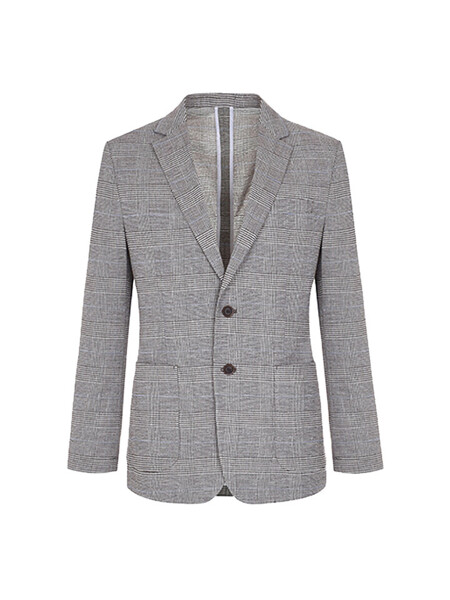 린넨 혼방 체크 스트레치 자켓-M5BB2210965B