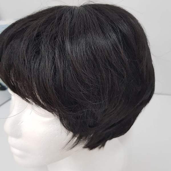 673HTN92 자연스러운 짧은머리 통가발 중장년 노인용 가발