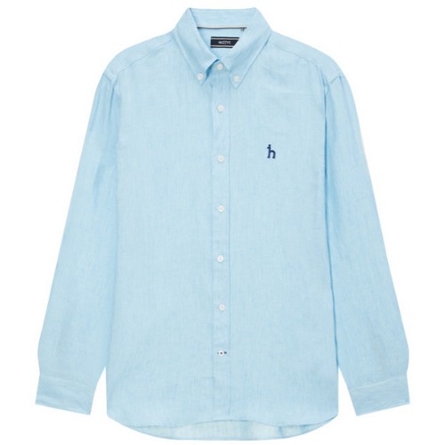 LF 헤지스 버튼다운 린넨 긴팔캐주얼셔츠 HZSH3B302 (B1, 블루)