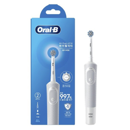브라운 오랄비 D100 바이탈리티 크로스액션 (화이트)