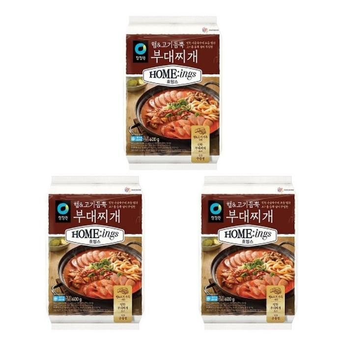 대상 청정원 호밍스 햄&고기듬뿍 부대찌개 600g [3개]