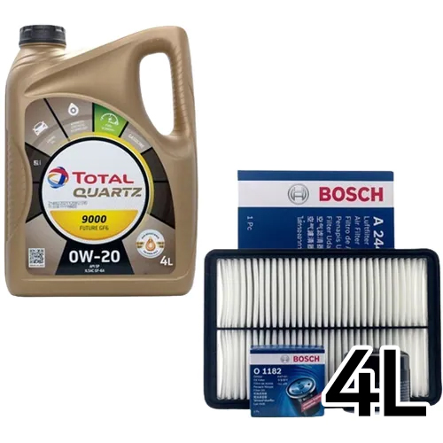 토탈 쿼츠 9000 퓨쳐 GF-6 0W20 4L + 보쉬필터 아이오닉 하이브리드_이미지